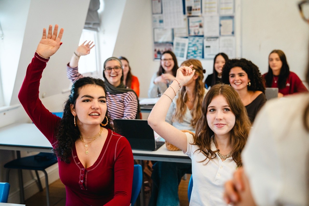 students at queens college, london sixth form